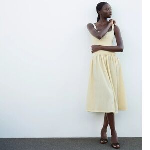 Elegant Cream Midi Dress